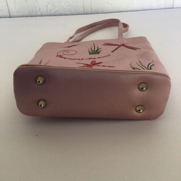 RARE ANYA HIMDMARCH PINK SATIN EMBROIDERED MINI HANDBAG - Picture 4 of 16